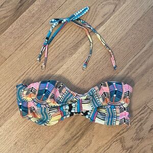 Mara Hoffman Colorful Strapless Bikini Top